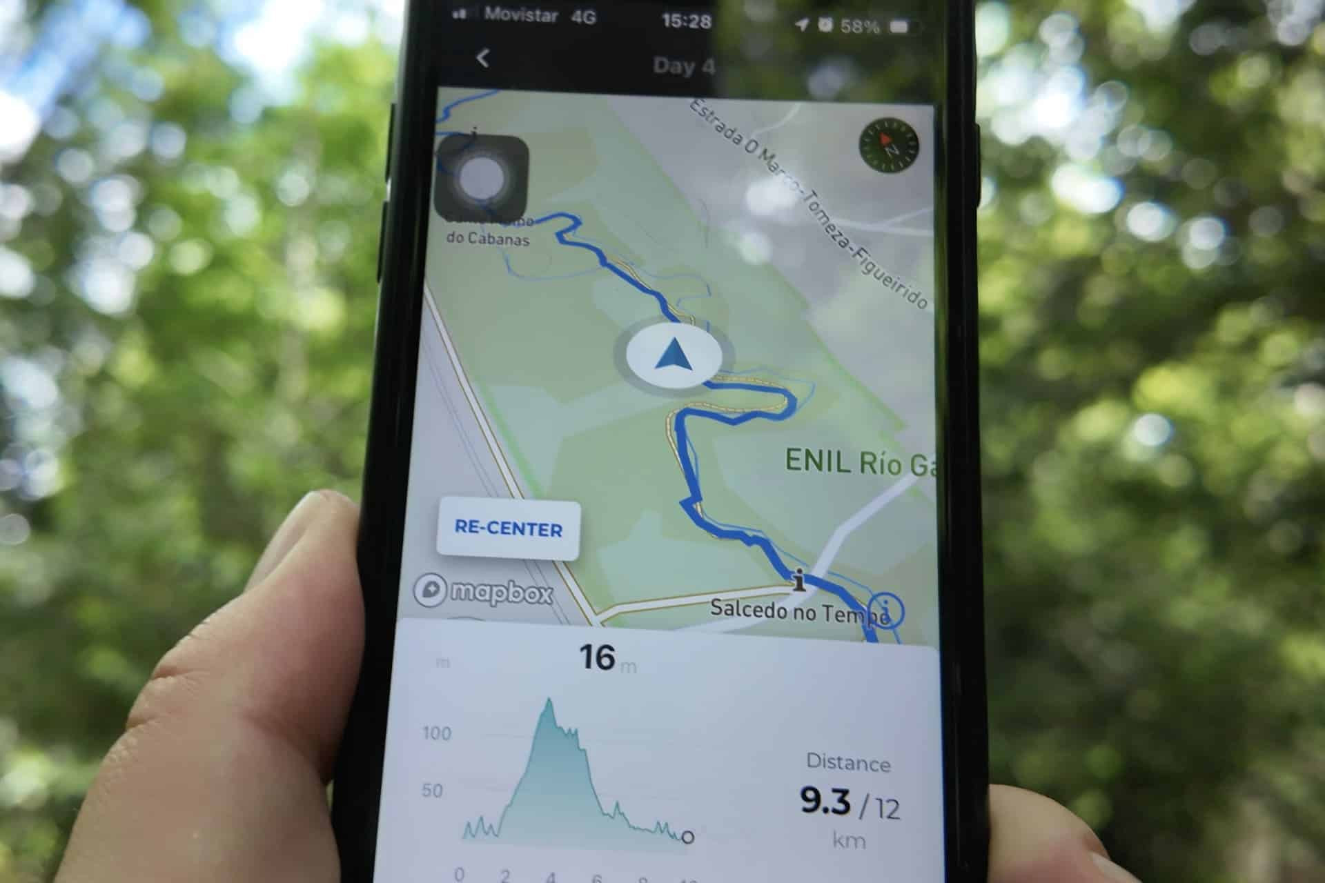 Walking tour in the Portuguese camino de santiago - seamless navigation with our app Walking tour in the Portuguese camino de santiago - seamless navigation with our app