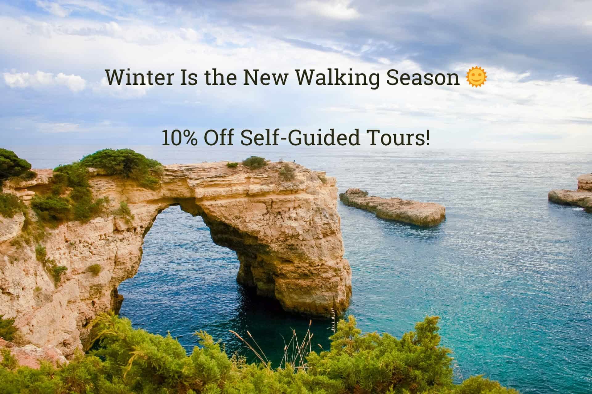 10% off walking tour in southern portugal during winter